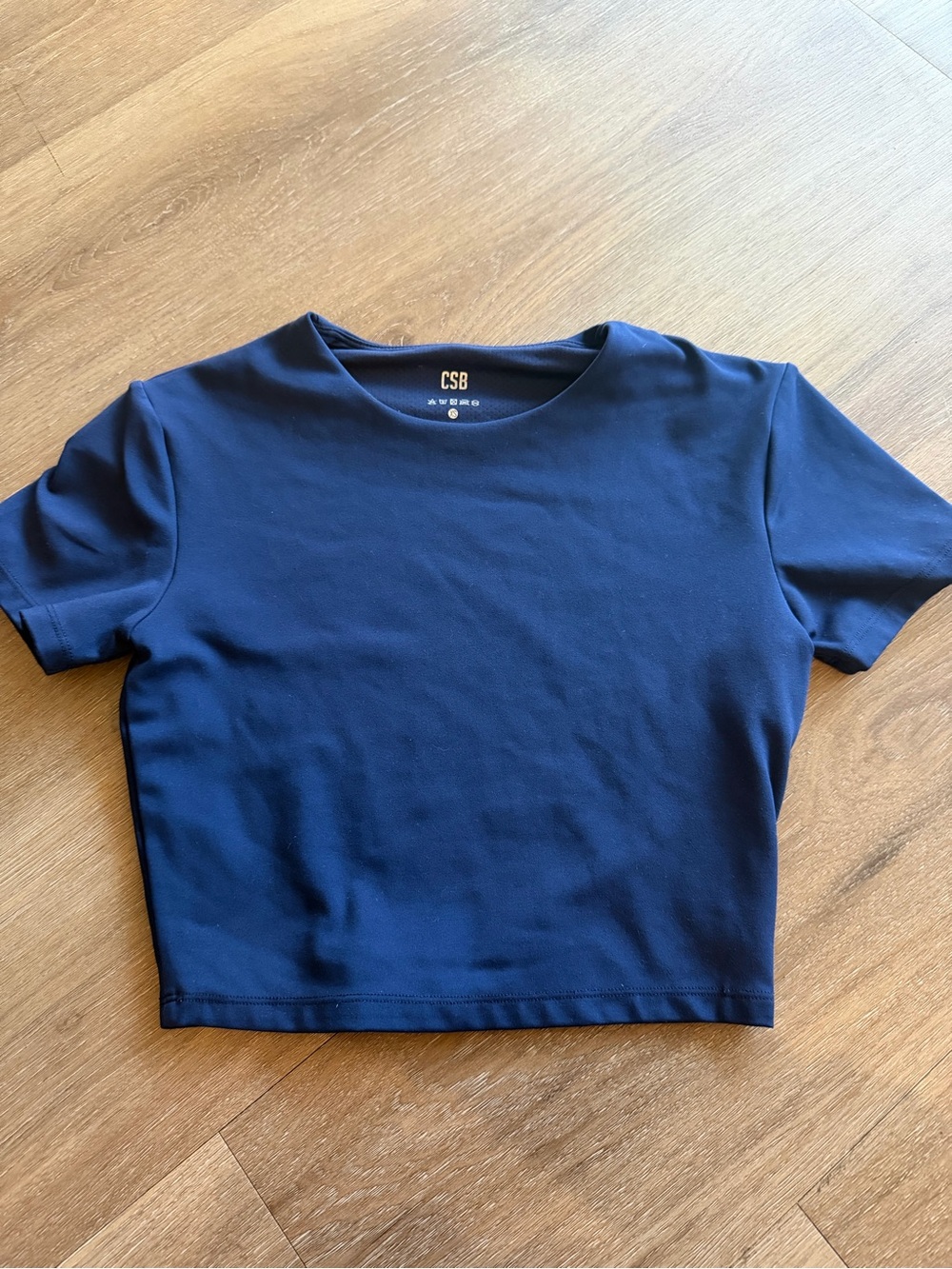 Crop Shop Boutique Navy Short-Sleeve Crop Top
